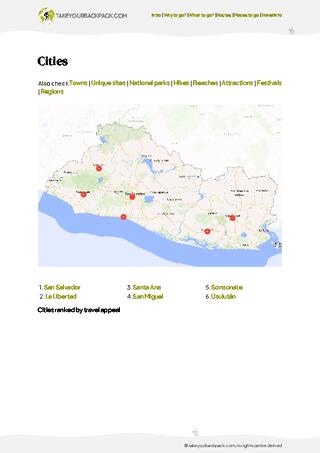 example page 4 from our offline Travel Guide for El Salvador